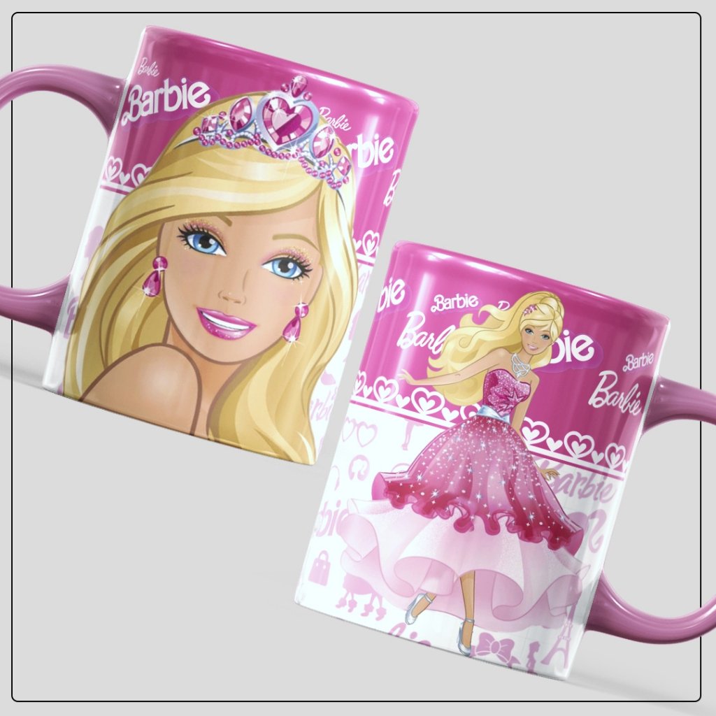 Caneca Barbie Estilo 325ml | Atitude e Glamour em Cada Gole | Rosa e Poderosa