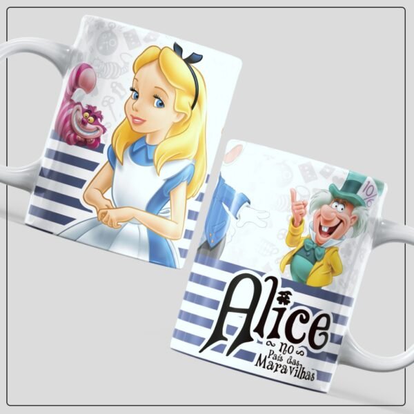 Caneca Alice no País das Maravilhas 325ml | Sonhos, Magia e Encanto em Cerâmica Criativa - Imagem 3