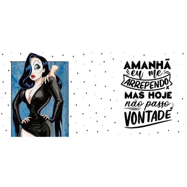 Caneca Amanhã Eu Me Arrependo 325ml | Frase Divertida e Atitude em Cerâmica Estilosa - Imagem 2