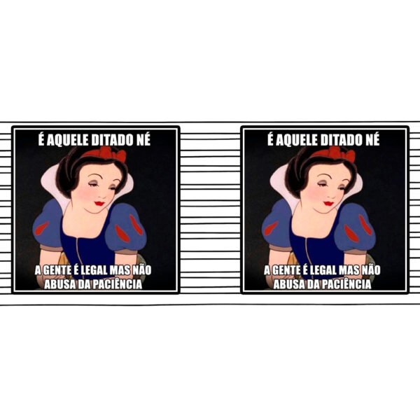 Caneca Branca de Neve Irônica 325ml | A Gente é Legal, Mas Não Abusa | Humor com Estilo em Cerâmica - Imagem 2