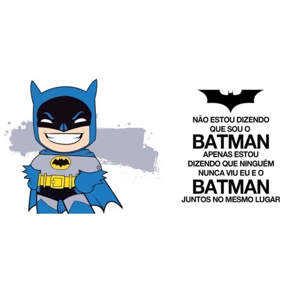Caneca Frase Engraçada Batman 325ml | Café e Justiça | Humor Nerd em Cerâmica - Imagem 2